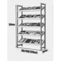 時尚系列書架 置物書報架 宣傳斜面展示架60cm/80cm/100cm/120cm（IS8430）