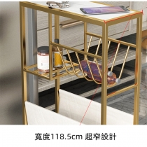 鐵藝系列 洗手間落地立式卷紙抽紙架 置物架 40cm (IS8435)