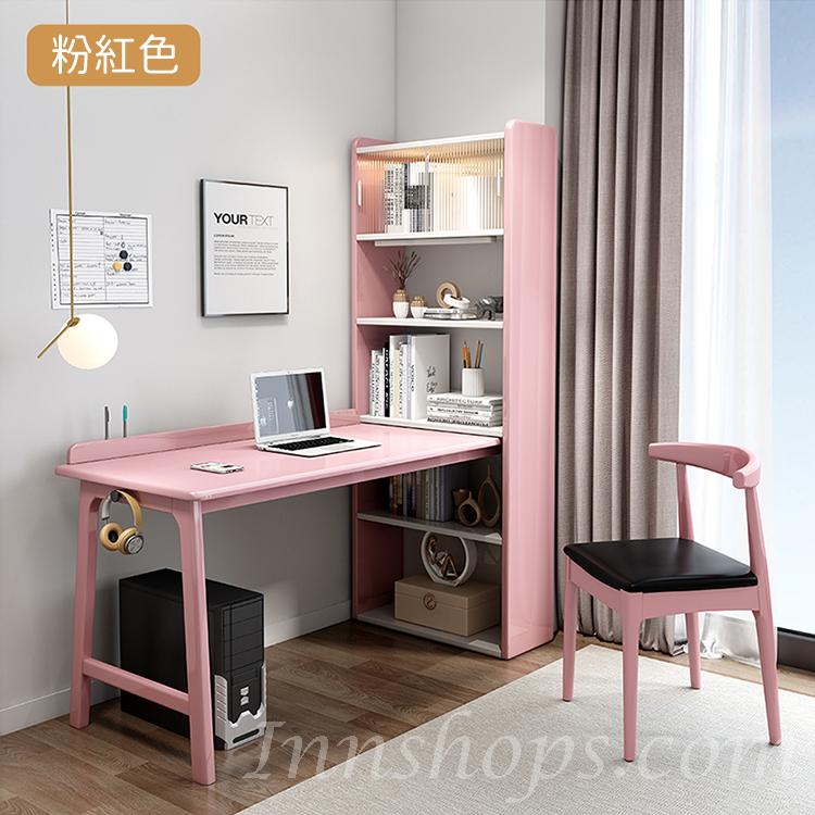 日式實木橡木系列 連書櫃 轉角書枱 電腦枱 100/120cm/140cm (IS8460)