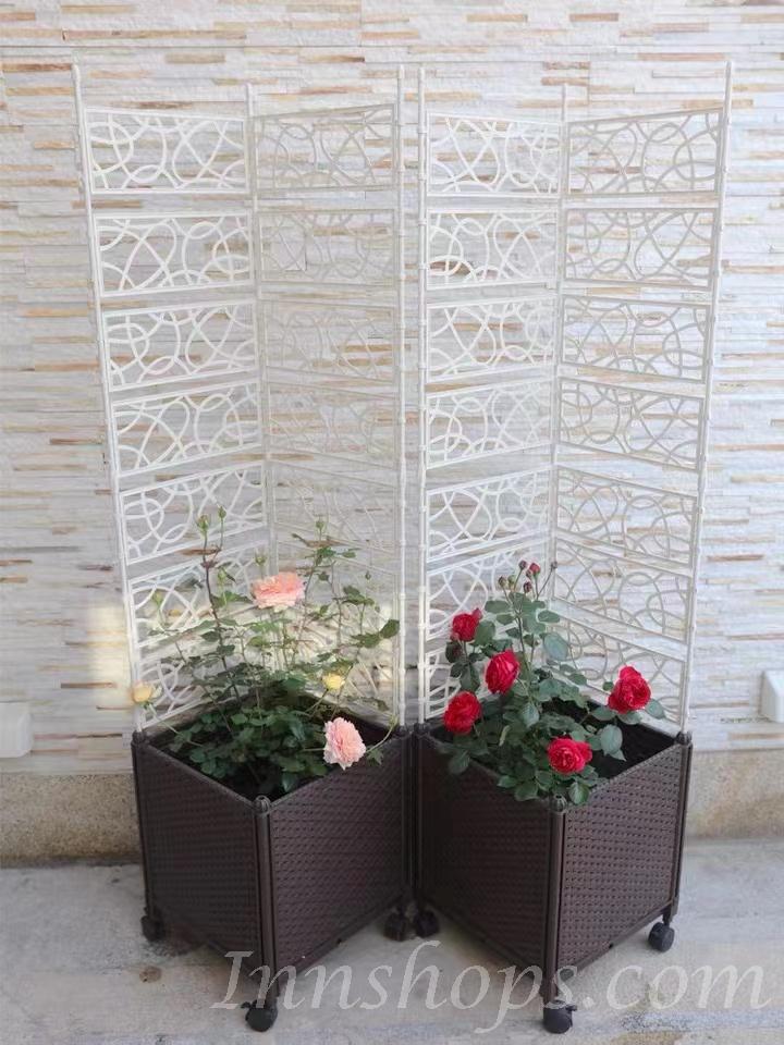 戶外 學校家具爬藤架種植箱 花架 攀爬屏風 花箱支架（IS8482）
