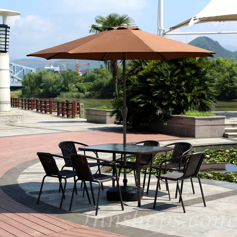 戶外學校家具休閒方桌椅帶傘80cm/120cm/150cm（IS8491）