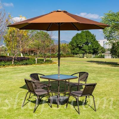 戶外學校家具休閒方桌椅帶傘80cm/120cm/150cm（IS8491）