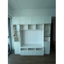 田園純白.象牙白系列 客廳輕奢電視櫃儲物組合180cm/220cm/300cm（IS8311）