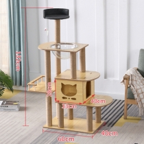 貓爬架 貓窩貓樹 貓別墅木質太空艙 貓爪柱 (IS8454)