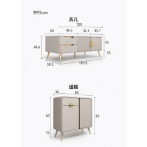 意式氣派系列 輕奢 伸縮電視櫃 茶几 邊櫃160/180/120/80cm (IS8464)