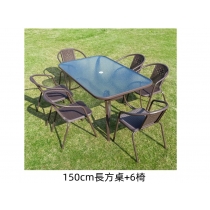 戶外學校家具休閒方桌椅120cm/150cm（IS8489）