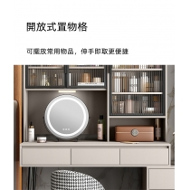 北歐格調系列 輕奢多功能伸縮梳妝台書桌儲物櫃 送妝凳80cm/100cm/120cm(IS8495)
