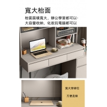 北歐格調系列 輕奢多功能伸縮梳妝台書桌儲物櫃 送妝凳80cm/100cm/120cm(IS8495)