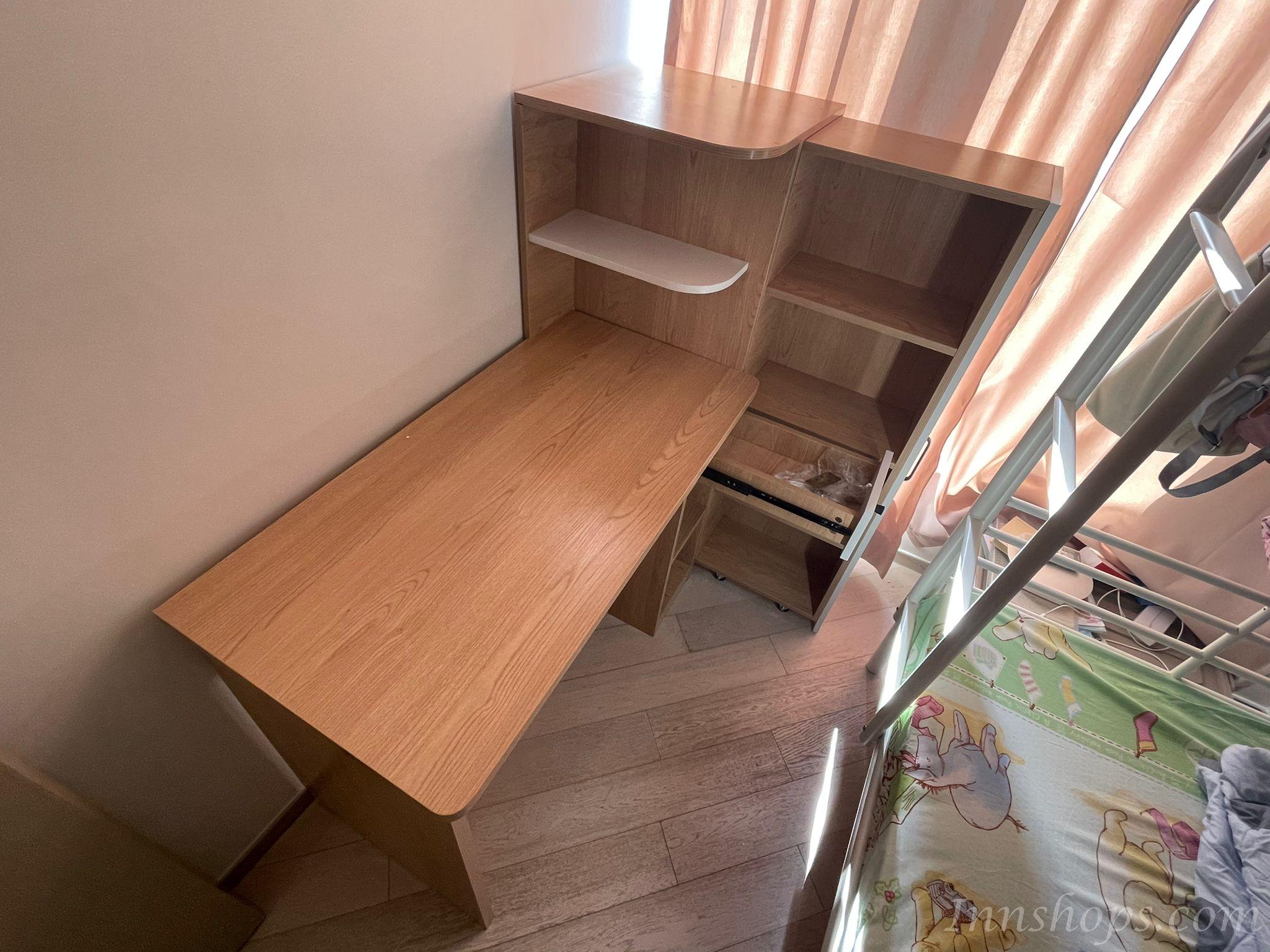 北歐摩登系列 小戶型伸縮書櫃+書桌 125cm/145cm（IS8072）