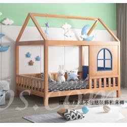 兒童皇國 全實木櫸木樹屋床 小屋單人床雙人床 小朋友床 100/120/135/150cm(IS8501)