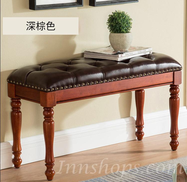 美式實木 換鞋凳 穿鞋凳試鞋凳尾凳60/70/80/100/120cm (IS8524)