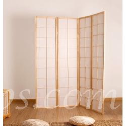 日式實木屏風 折疊 移動 遮擋 屏風 (大格,原木色) 44*178/200cm (IS8531)