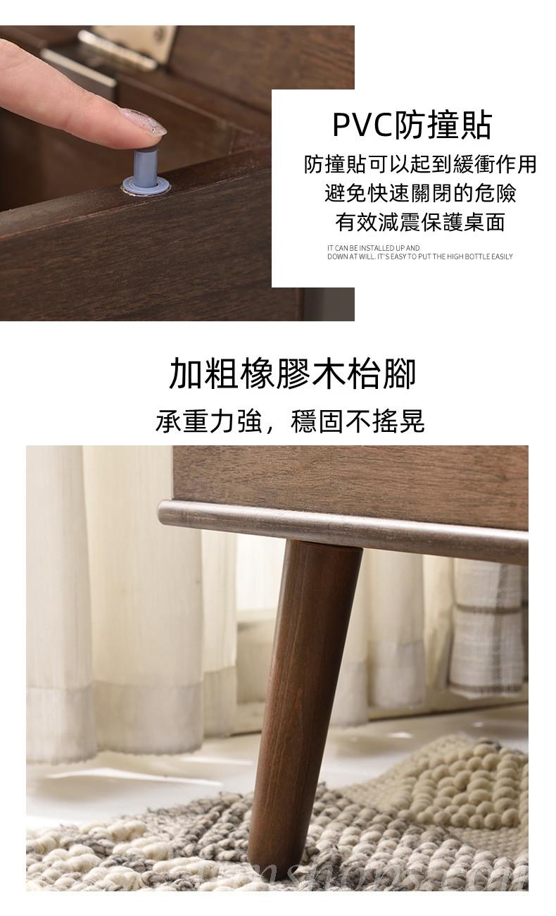 日式實木橡木系列 窗台迷你翻蓋式化妝桌 梳妝台59cm（IS8537）