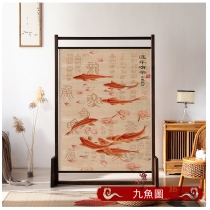 中式實木座屏 藝術裝飾隔斷墻屏風100cm/120cm/150cm(IS8506)