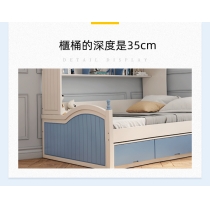 兒童皇國衣櫃床 儲物床組合床櫃 小朋友床 100cm/120cm/135cm/150cm(不包床褥)（IS8528）