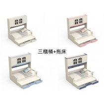 兒童皇國衣櫃床 儲物床組合床櫃 小朋友床 100cm/120cm/135cm/150cm(不包床褥)（IS8528）