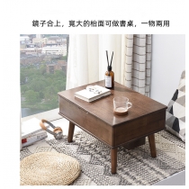 日式實木橡木系列 窗台迷你翻蓋式化妝桌 梳妝台59cm（IS8537）