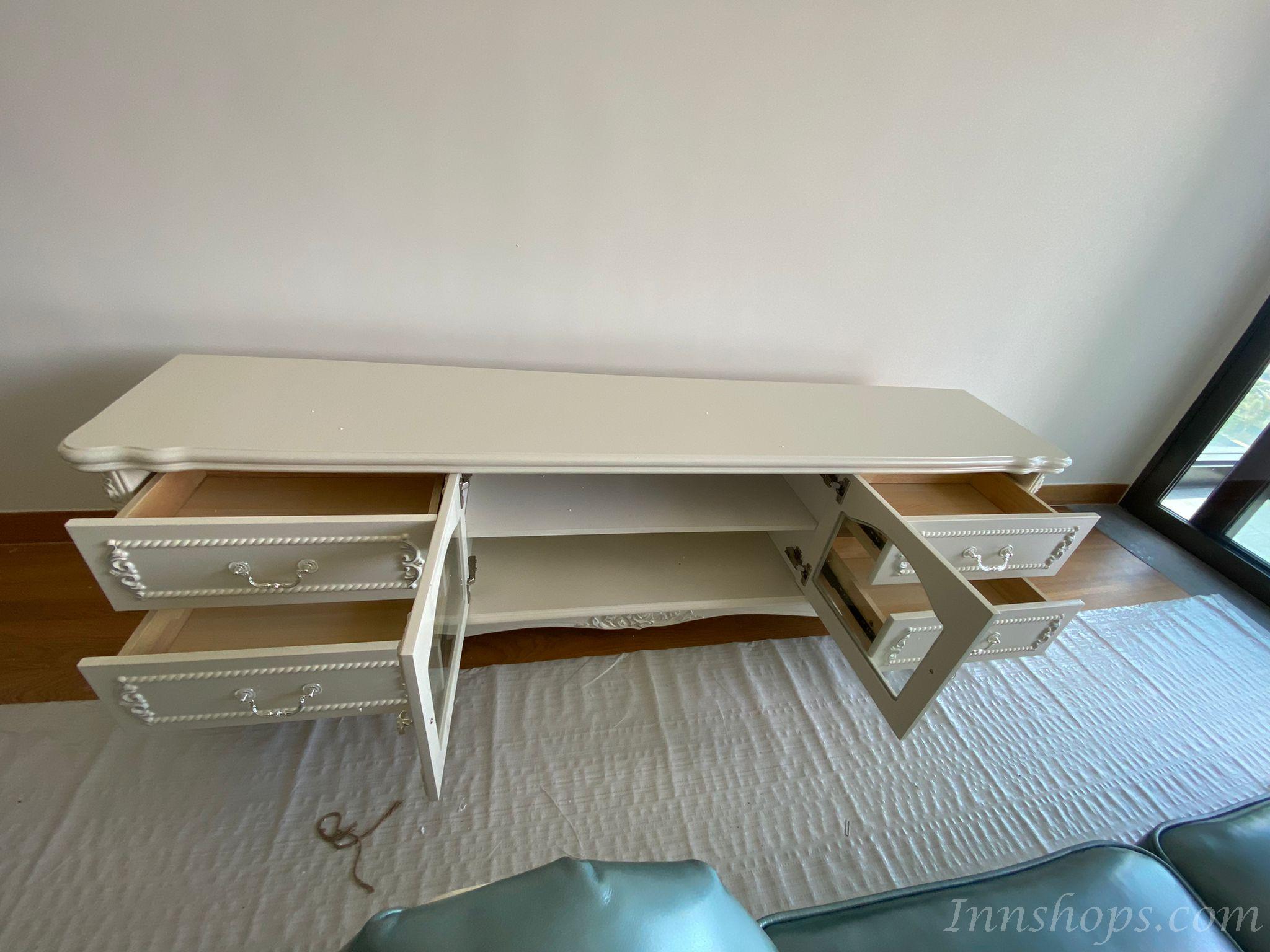 法式貴族 實木電視櫃描金描銀 160cm/180cm/200cm  (IS0387)