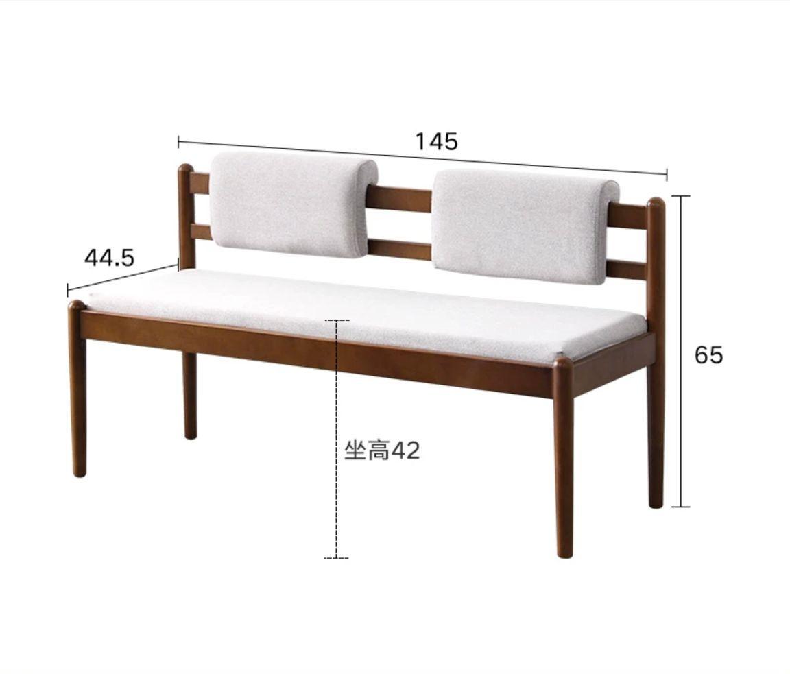 櫸木實木長椅子 可拆洗梳化椅105cm/125cm/145cm(IS8592)