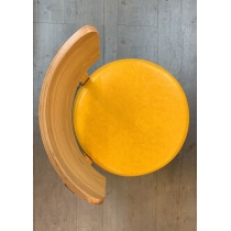 陳列品黃色仿皮面椅 $399 美式學校傢俱咖啡 餐椅 餐枱/桌 (IS2159)