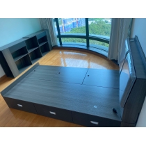 北歐品味系列 多用途儲物床架配邊櫃 120/150 x 209.5(不包床褥) (IS7589)