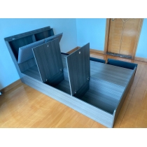 北歐品味系列 多用途儲物床架配邊櫃 120/150 x 209.5(不包床褥) (IS7589)