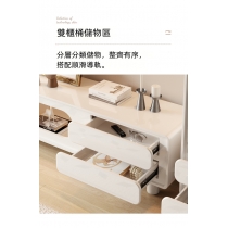 田園純白·象牙白系列 伸縮電視櫃邊櫃組合 (IS8570)