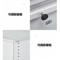 學校家具辨公室系列 文件櫃趟門儲物櫃 帶鎖檔案櫃 資料櫃*76/92.5/109cm (IS8589)