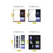 學校家具辨公室系列 文件櫃趟門儲物櫃 帶鎖檔案櫃 資料櫃*76/92.5/109cm (IS8589)