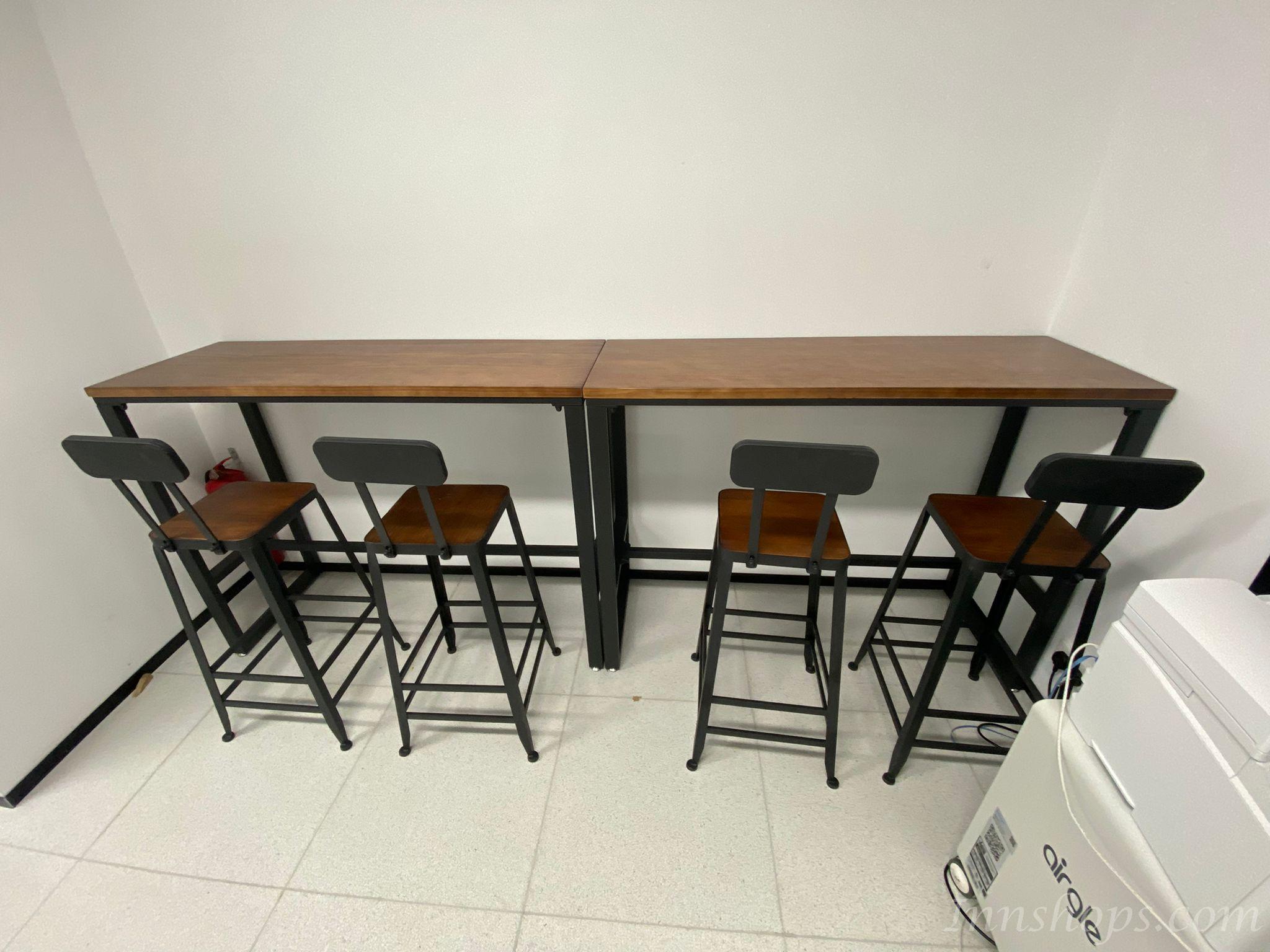實木復古鐵藝Bar Table Bar Chair  (IS2280)