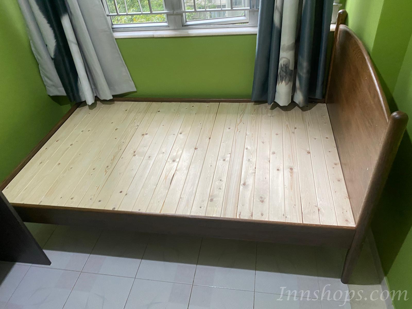 北歐實木系列 白橡木雙人床*可訂造呎吋 (不包床褥)(IS7141)