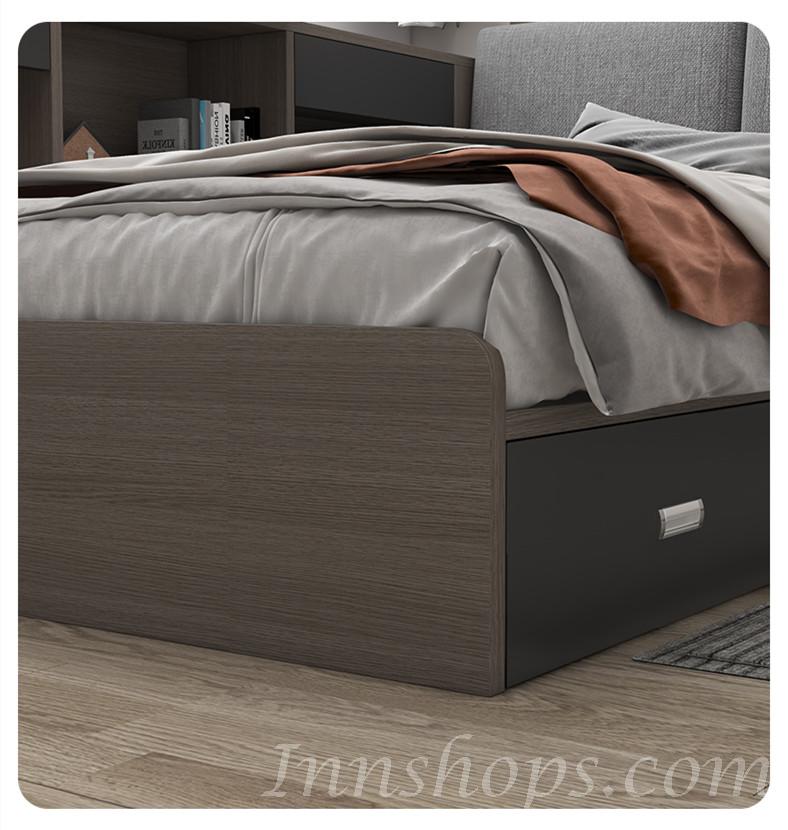 北歐品味系列 多用途儲物床架配邊櫃 120/150 x 209.5(不包床褥) (IS7589)