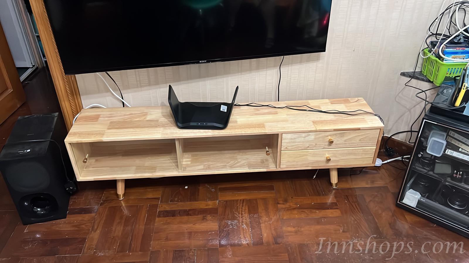 日式實木全實木橡木電視櫃/茶几組合簡約客廳(IS7894)