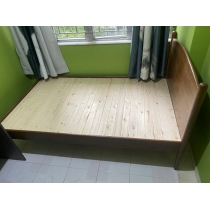 北歐實木系列 白橡木雙人床*可訂造呎吋 (不包床褥) (IS6825)