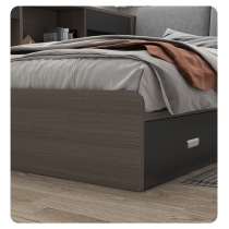北歐品味系列 多用途儲物床架配邊櫃 120/150 x 209.5(不包床褥) (IS7589)