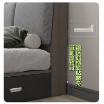 北歐品味系列 多用途儲物床架配邊櫃 120/150 x 209.5(不包床褥) (IS7589)