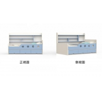 兒童皇國 多功能側櫃子母床連櫃桶有圍欄 小朋友床 *可訂造呎吋(不包床褥)（IS7941）