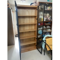 北歐實木紅橡木系列 實木書櫃 玻璃門飾櫃 展示櫃 42.5/60/84/98cm (IS8167)