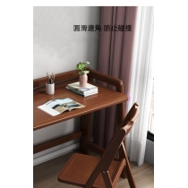 日式實木橡木系列 學校傢私可折疊書桌簡易電腦桌學習桌80cm/100cm（IS8605）