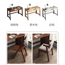 日式實木橡木系列 學校傢私可折疊書桌簡易電腦桌學習桌80cm/100cm（IS8605）