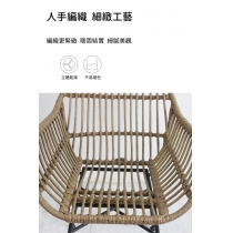 戶外學校傢私 休閒庭院 藤編 餐枱椅組合 140/55cm (IS8609)
