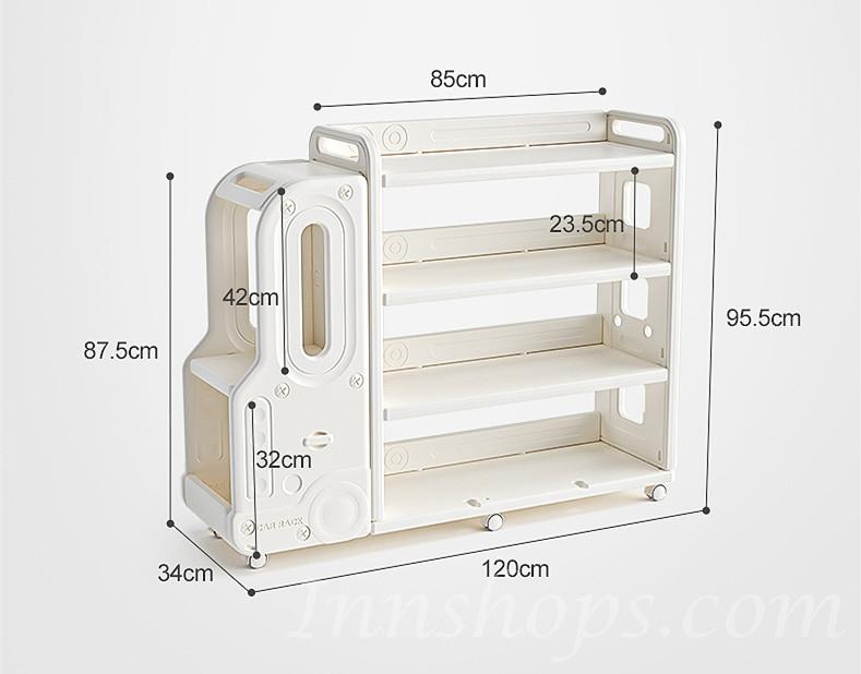 兒童  閱讀架玩具收納可移動書櫃*120cm (IS8662)