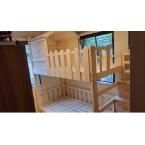 兒童皇國 松木實木屋仔碌架床 小朋友床 *可自訂呎吋 (不包床褥)(IS6291)