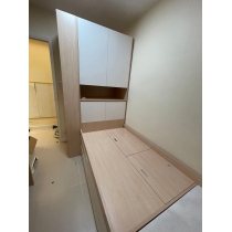 訂造傢俬 衣櫃床+窗台床+4櫃桶 *可自訂呎吋 (不包床褥) (IS7673)