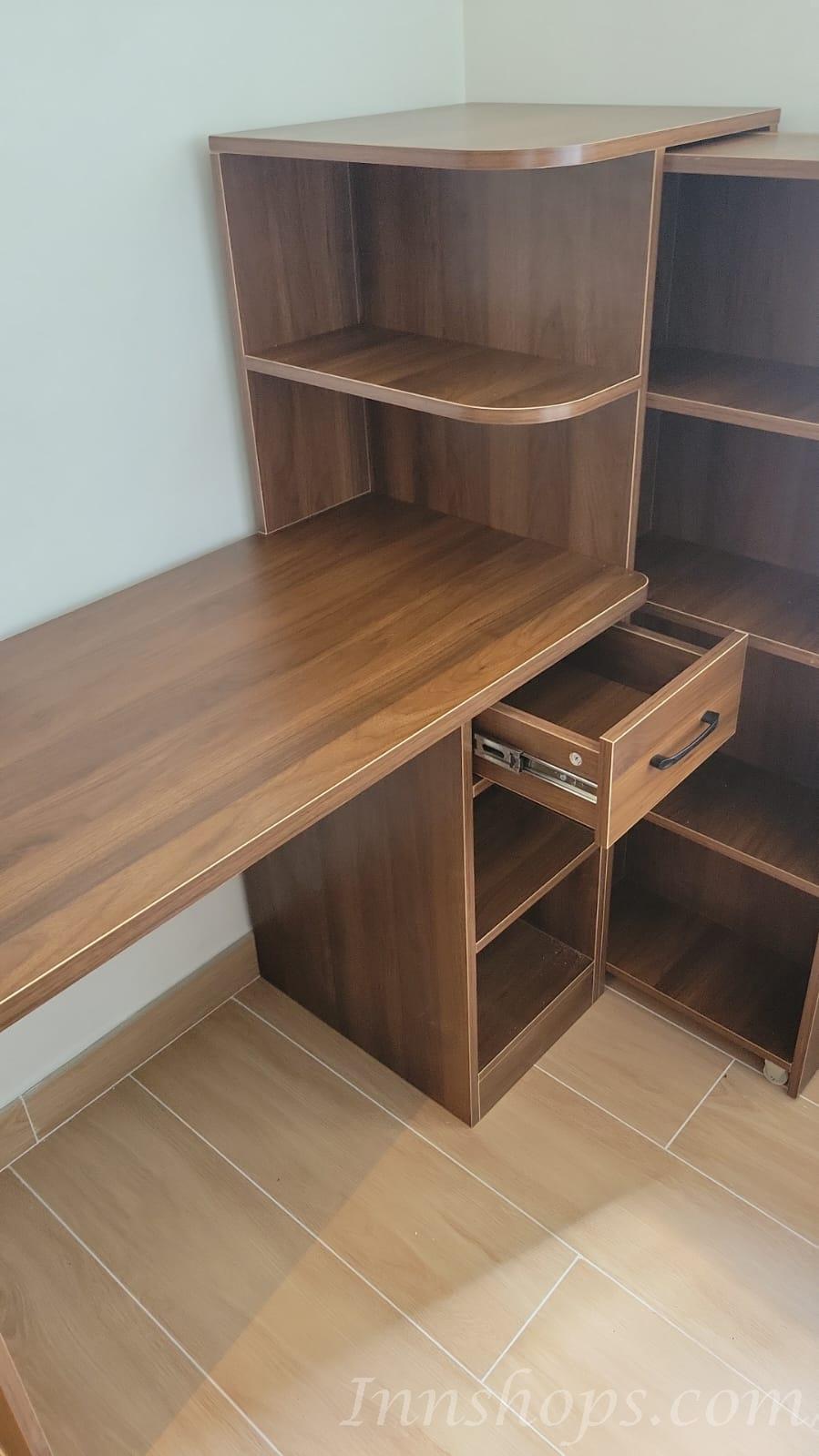 北歐摩登系列 小戶型伸縮書櫃+書桌 125cm/145cm（IS8072）