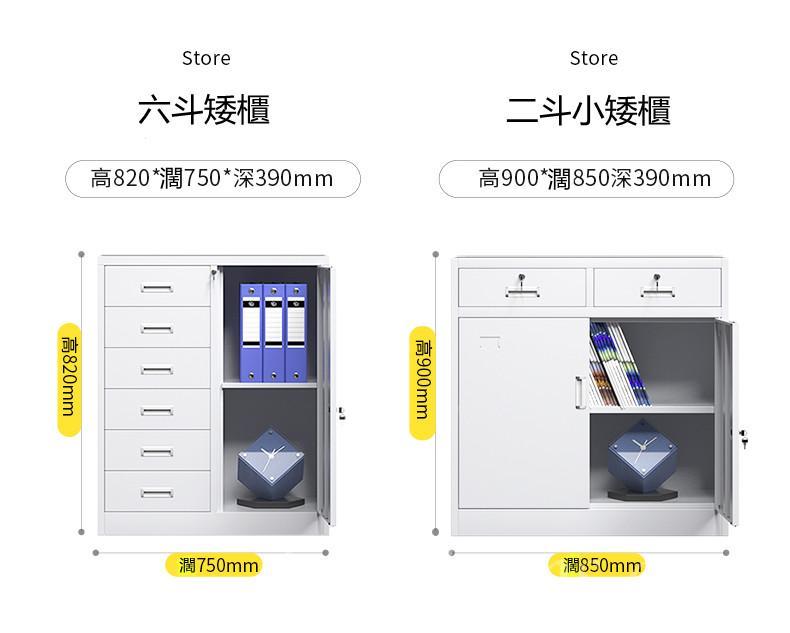 辦公室文件櫃 收納資料檔案 帶鎖儲物櫃 (IS8673)