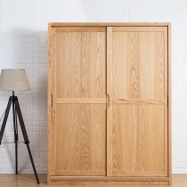 訂造傢俬白橡木糸列北歐實木系列 白橡木實木框趟門衣櫃衣櫃*可訂造呎吋  (IS7652)