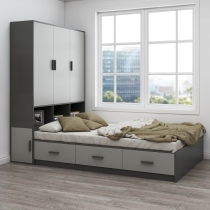 訂造傢俬3D電腦單人房衣櫃床傢俬設計 1 (IS8705)