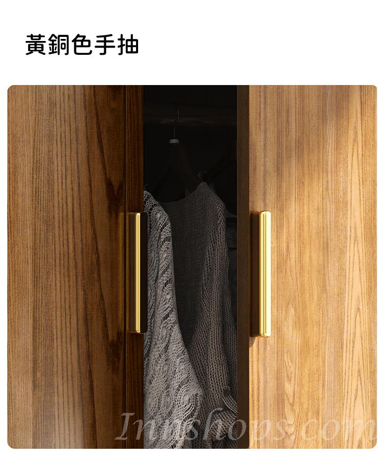 北歐實木白蠟木 雙門衣櫃 90cm (IS5233)