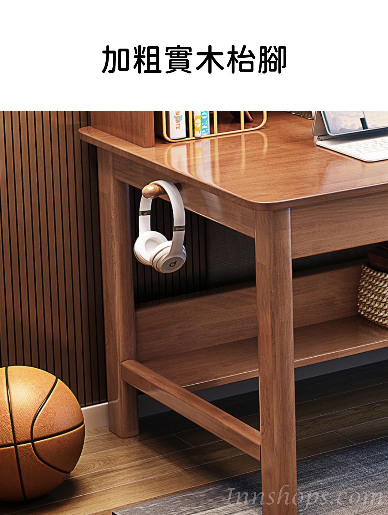 日式實木橡木系列 雙人 寫字 書枱 電腦枱160/180 cm (IS8747)